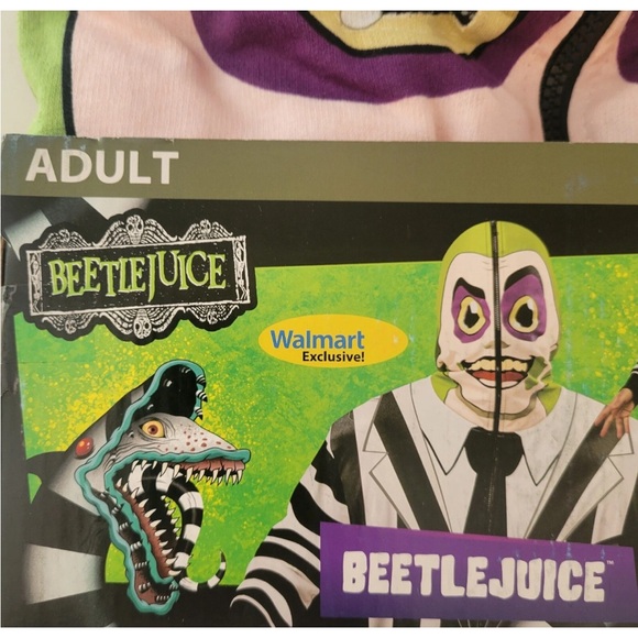 Rubies Beetlejuice Halloween Costume Hooded Jumpsuit Cosplay Adult  XL 40/42 Men - Picture 8 of 11